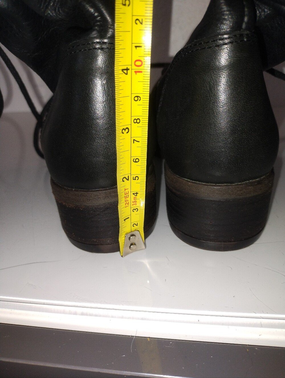 Steve Madden Barney Black Leather Boots. Womens Size 7.5 - Picture 5 of 14